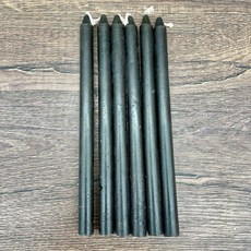 儀式魔法蠟燭 (台灣製造) - 不含芯, 1件, 中黑-黑色蠟燭1盒（6支黑色）18cm, 1L, 無