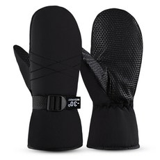 스키 장갑 염소 가죽 벙어리 스노우보드 스노모빌 사이클링 보온 방수 야외, XL