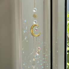 LOVE KITTY 자연광 프리즘 크리스탈 썬캐쳐, 달