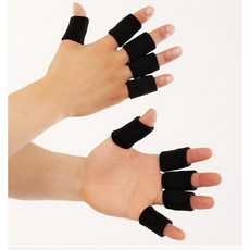 제이앤비 관절보호 농구 스포츠 핑거밴드 블랙, 10개