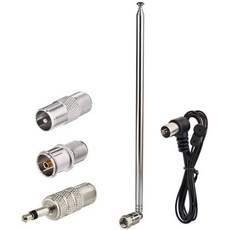 Superbat스테레오 수신기 실내용 슈퍼배트 텔레스코픽 FM 안테나 야마하 온쿄 데논 테이블 탑 홈시어터 라디오 튜너용 75옴 UNBAL, Telescopic FM Antenna kit, 1개