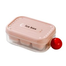 뚜껑이 휴대용 얼음 트레이 미니 사이즈로 음료를 빠르게 냉각할 있으며 야외 가정에서 사용, 1개, 2. Pink, 1L