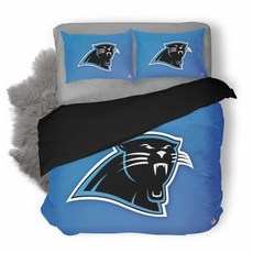 NFL 미식축구 캐롤라이나 팬더스 이불 배게 커버 세트 (싱글 더블) Carolina Panthers Duvet Cover Set, 포함