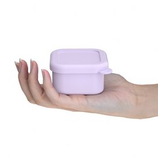 食品級矽膠迷你保鮮盒 分裝儲存盒 宝宝輔食盒 零食盒, 1個, 紫色, 100ml