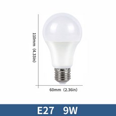 10pcs LED 전구 램프 AC220V E27 E14 3W 6W 9W 12W 15W 18W 20W Lampada Bombilla 거실 홈 Luminair AP 220V, E27 9W, Natural light, 1개