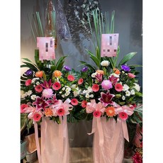 花堡花坊 告別式花禮 喪禮花籃 高雄花籃 屏東花籃 高架西洋花籃, 基本款,一對, 1個