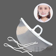 조리용 위생 마스크 투명 가리개 침막이 요리용 턱, 1개, 1개입