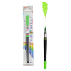 다꾸 손글씨 일러스트 부드러운 터치 일본 캘리그라피 컬러 붓펜, 라이트그린