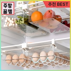 주방꿀템 모벨리 냉장고 서랍형 정리함, 다용도함+계란보관함, 1세트
