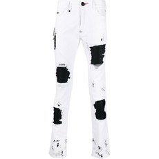 필립플레인 디스트레스드 슬림 핏 진