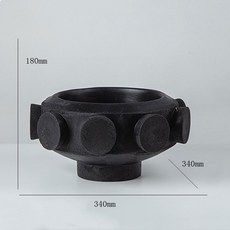 輕奢簡約黑色客廳果盤擺件, 如圖所示