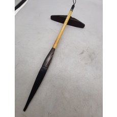 戴月軒湖筆店 紫水貂毫毛筆 二號板橋錐筆 純毛料 無添加 無尼龍 超長鋒 出峰8.3釐米 口徑13.5毫米 筆鬥徑14.9毫米 牛角筆鬥有裂, 1個, 參考詳情頁