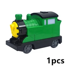 쿠쿠스토어 빅사이즈 빌딩 블록 기차 자동차 부품 도시 트랙 직선 운송 대형 입자 벽돌 호환 Duploes, 17 Green car