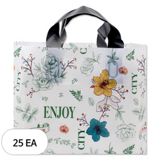 아이엔피 LDPE 손잡이 비닐백 대 40 x 30 cm, 07 엔조이시티, 25개