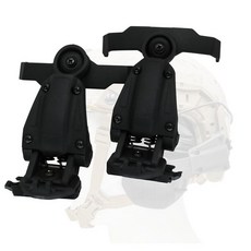 HEARFALCOM ARC 레일 어댑터 워커 면도기 귀마개와 호환되는 패스트 시리즈 헬멧용 (블랙), HEAR 이어FALCOM ARC 레일 어댑터, 워커 면, 블랙