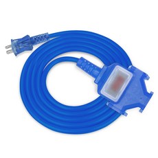 群加 台灣製造 2P1擴3插工業用動力線電源延長線 夜市工業展場露營工地擺攤 多色多長度可選TU3C TU23V805, 藍色, 1個, 1m