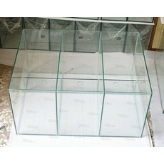 欣欣水族 M25 60*45*30 (29)三連缸(快排 溢流 擋沙/快排 擋沙)全強化 5mm玻璃 魚缸, 1個, 三連快排+擋沙