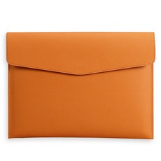 어니우니 서류 가죽 파우치, 오렌지, 1개