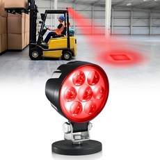 LED Forklift Safety Light Red Spot with Magnetic Mount DC10–80V Wide Voltage IP68 Waterproof Al