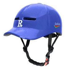 오토바이반모헬멧 야구모자헬멧 소두핏 여름헬멧 탄소섬유무늬, 1개, 유광진파랑