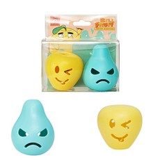 FOFOS 兩只福狸貓咪趣趣球 沒頭腦不高興 黃藍 貓玩具 鈴鐺球, 1個