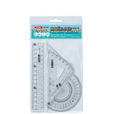 COX三燕 三角板尺組 15CM/20CM，學生製圖必備，精準測量，不易斷裂, 1個