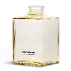 디퓨저 DIY 부자재 다용도 화병 오브제 사각병, 1개, 1L, 옐로우