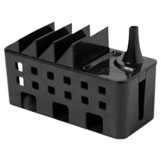 코지웰 콘센트 다용도 정리박스 데스크 케이블 전선 정리함, 블랙, 1개