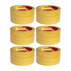 오공 중포장 문구테이프 16mm x 40m, 투명, 18개