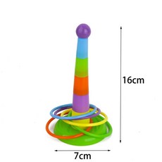 臺灣發貨 統編 鸚鵡益智玩具 套圈訓練互動智力開發套圈玩具 木板套圈玩具, 塑料套圈, 1個