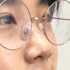 씌우는 실리콘 안경코받침 슬림 코패드 투명 4P