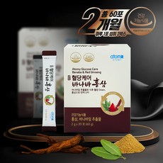 애터미 혈당케어 바나바 홍삼, 2개, 60g