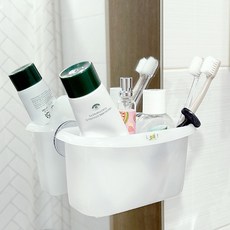 일본 이노마타 리프 흡착 다용도 수납 2104N 물빠짐 부착걸이 탈부착 가능, 1개