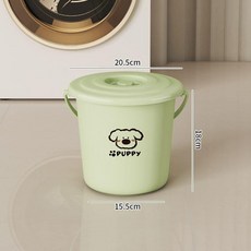 帶蓋塑料水桶 加厚儲物桶, 帶蓋 桶仔 小號-清綠色, 清綠色