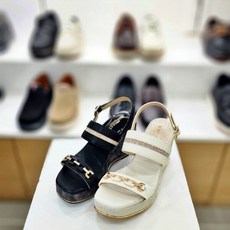 탠디 보석 웨지 데일리 여성 8CM굽 샌들 2color X24042_DG