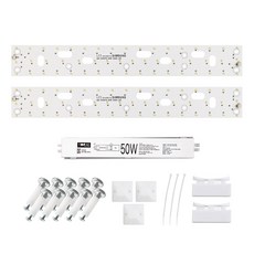 투원라이팅 가정용 삼성 칩 LED 조명 모듈 등 교체 세트 거실등 주방등 540x70mm 2장 50W, 보급형/SA등급(3528칩), 1개, 주광색