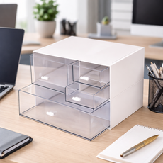 소유담 사무실 책상 수납 정리함 데스크 오거나이즈, 1세트, 화이트