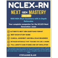 (영문도서)NCLEX-RN Next Gen Mastery 1000 NGN-Style Questions with In-Depth Rationales 2026... Paperback, Independently Published, English, 9798275558081