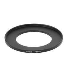 49mm에서 72mm 금속 스텝 업 링 렌즈 어댑터 필터 카메라 도구 액세서리 신제품, 1개, 4NB800391_LZQ, Black