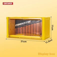 디스플레이 박스 스피드 카 컨테이너 보관 모델 방진 DIY 빌딩 블록 76914 장난감용, 02 yellow