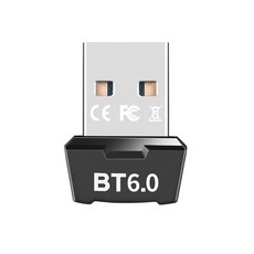 USB 藍牙適配器 BT6.0, 黑色, 1個, RTL640(02)