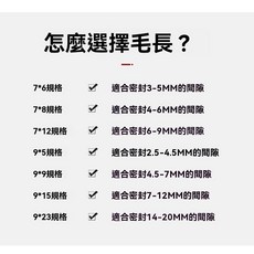 【開發票/統編】門縫窗戶密封條 門底縫隙自粘毛條 防塵防蟲隔音保溫 冬季門窗隙縫條960112, 1個, 3米【灰色】,9mm寬X5mm毛長（帶背膠）