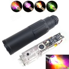 CGS SCl-SIX 타입 오토 트레이서 발광 연무 소음기 레인보우 섬광 소음기(BK/DE), 1개, 블랙