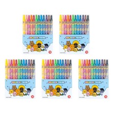 카카오프렌즈 12색 색연필 세트 / 색연필12색 색연필세트 카카오색연필 캐릭터색연필 카카오프렌즈문구세트 색연필12색카카오 초등색연필, 5개