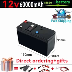 리튬 이온 12V150Ah LiFeP04 조명용 태양광/풍력 발전 휠 소형 UPS 충전식 배터리(4000+ 사이클 수명), 05 12V 60000mAh