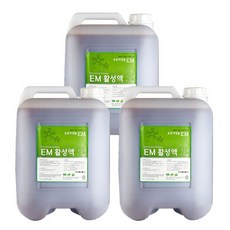 EM활성액(19L) 원액 이엠발효액 배양액 대용량 탈취 수질정화 악취제거 환경개선 토양개선, 3개