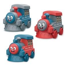 新款兒童按壓玩具車 按壓迴力車 慣性卡通小汽車 可愛造型益智趣味玩具 批發, 火車頭隨機【袋装】, 1個