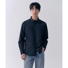 MUSINSA STANDARD 베이식 워시드 포플린 셔츠 [네이비] 252945