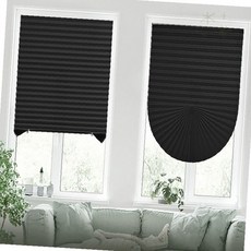 거실 침실 창문 빛 조절 접착식 설치 간편 주름 디자인 일반 투과 블라인드 공간