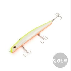 광어 우럭 바다루어 립없는 미노우 비거리 싱킹 18g 12cm, 형광핑크 농어 삼치
